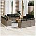 Set Divani Da Giardino 13 Pz Con Cuscini Grigio In Polyrattan - Foto miniatura 1