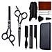 Set Di Forbici Professionali Per Tagliare I Capelli - 12 Pezzi Black - Foto miniatura 1