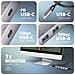 HMC-5H60 replicatore di porte e docking station per laptop Cablato USB 3.2 Gen 1 (3.1 Gen 1) Type-C Grigio - Foto miniatura 8