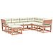 Set Divani Giardino 7 Pz Con Cuscini Legno Massello Di Douglas - Foto miniatura 2