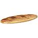 Piano Tavolo 110x40x3,8 Cm Ovale In Legno Massello Di Mango - Foto miniatura 2