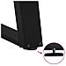 Gambe Tavolo Pranzo a Forma U 2 pz Nero 80x (72-73) cm Acciaio - Foto miniatura 9