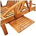 Lettino Prendisole 2 Pz Con Tavolo E Cuscini Massello D'acacia - Foto miniatura 5
