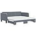 Divano Letto Estraibile Materassi Grigio Scuro 100x200 Velluto - Foto miniatura 1