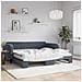 Divano Letto Estraibile Materassi Grigio Scuro 100x200 Velluto - Foto miniatura 2