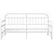 Struttura Daybed  con Letto estraibile Bianca 100x190 cm in Acciaio - Foto miniatura 6