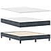 Letto Box Spring con Materasso Nero 100x200 cm in Velluto - Foto miniatura 1
