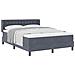 Letto Box Spring con Materasso Nero 100x200 cm in Velluto - Foto miniatura 3