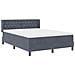 Letto Box Spring con Materasso Nero 100x200 cm in Velluto - Foto miniatura 6