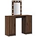 Toeletta  con luci LED Rovere Marrone 102x33x135 cm - Foto miniatura 1