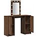 Toeletta  con luci LED Rovere Marrone 102x33x135 cm - Foto miniatura 4