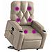 Poltrona Alzapersona Massaggio Elettrica Cappuccino Similpelle - Foto miniatura 3