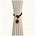 Set Di 2 Fermatenda Decorativi A Sfera - Eleganti Accessori Per Tende Darkbrown - Foto miniatura 2