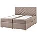 Divano Letto Con Contenitore Tessuto Esquire 160 X 200 Cm Tortora - Foto miniatura 3