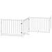 Cancello Cani Porta Pieghevole Bianco 6 Pannelli 480 cm Pioppo - Foto miniatura 4