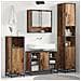 Set di mobili per il bagno con lo scaffale 3 pcs Legno vecchio - Foto miniatura 2