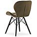 Sedia in velluto WAKO - Design ergonomico moderno, gambe marroni /nere x 2 - Foto miniatura 5