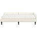 Struttura Letto Angolare con Materasso 2 pcs Crema Velluto - Foto miniatura 5