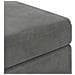 Pouf Grigio scuro Velluto e Legno Ingegnerizzato - Foto miniatura 6