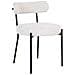 Set 2 Sedie Da Pranzo Badalona In Bouclé Bianco Con Gambe Nere 49x57x72,5 Cm - Foto miniatura 1
