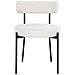 Set 2 Sedie Da Pranzo Badalona In Bouclé Bianco Con Gambe Nere 49x57x72,5 Cm - Foto miniatura 2