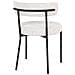 Set 2 Sedie Da Pranzo Badalona In Bouclé Bianco Con Gambe Nere 49x57x72,5 Cm - Foto miniatura 4