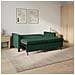 Divano letto Verde Scuro Tessuto - Foto miniatura 3