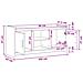 Mobile TV 102 x 33 x 47 cm Rovere Nero Legno ingegnerizzato - Foto miniatura 9