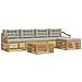 Set di divani da esterno 6 pcs Bianco e Grigio Chiaro - Foto miniatura 1