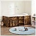 Struttura Letto Loft con Mobile con porta 3 pcs Rovere Fumo - Foto miniatura 2