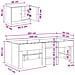 Struttura Letto Loft con Mobile con porta 3 pcs Rovere Fumo - Foto miniatura 7