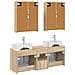 Set di Armadi da Bagno 5 pcs Rovere Sonoma Legno ingegnerizzato - Foto miniatura 8