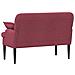 Loveseat con bottoni imbottiti Rosso Vino 111 x 68 x 80 cm - Foto miniatura 5