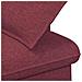 Loveseat con bottoni imbottiti Rosso Vino 111 x 68 x 80 cm - Foto miniatura 6