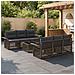 Set Divano da Giardino 7 pz Grigio polyrattan - Foto miniatura 2