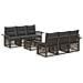 Set Divano da Giardino 7 pz Grigio polyrattan - Foto miniatura 1