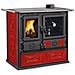 Cucina a Legna Rosa Liberty Potenza Termica Nominale 6,5 kW 185 m3 Riscaldabili Colore Bordeaux - Foto miniatura 6