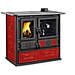 Cucina a Legna Rosa Liberty Potenza Termica Nominale 6,5 kW 185 m3 Riscaldabili Colore Bordeaux - Foto miniatura 2