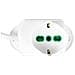 42107 prolunghe e multiple 3 m 2 presa (e) AC Verde, Bianco - Foto miniatura 3