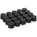 Set 20 Copribulloni 17mm In Silicone Nero - Foto miniatura 4