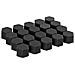 Set 20 Copribulloni 17mm In Silicone Nero - Foto miniatura 2