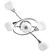 Lampadario Con Paralumi In Ceramica 5 Lampadine E14 A Coppa - Foto miniatura 5