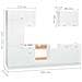 Set Armadi da Cucina 7 pz Bianco in Truciolato - Foto miniatura 6