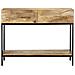 Tavolo Consolle 100x35x76 Cm In Legno Massello Di Mango - Foto miniatura 4