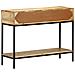 Tavolo Consolle 100x35x76 Cm In Legno Massello Di Mango - Foto miniatura 5
