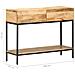 Tavolo Consolle 100x35x76 Cm In Legno Massello Di Mango - Foto miniatura 7