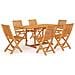 Set da Pranzo da Giardino 7 pz in Legno Massello di Teak - Foto miniatura 1