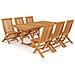 Set Da Pranzo Da Giardino 7 Pz In Legno Massello Di Teak - Foto miniatura 1