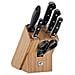 Ceppo di Coltelli in Bambù e Acciaio Inox Nero e Marrone - Linea Professionale S - Foto miniatura 1
