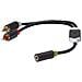 0.2 m, 3.5 mm female / 2 x RCA male, 3.5 mm, 2 x RCA, Maschio / femmina, Antracite, Oro, Rame, PVC - Foto miniatura 1